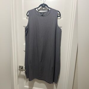 Eileen Fisher Charcoal Sleeveless Dress